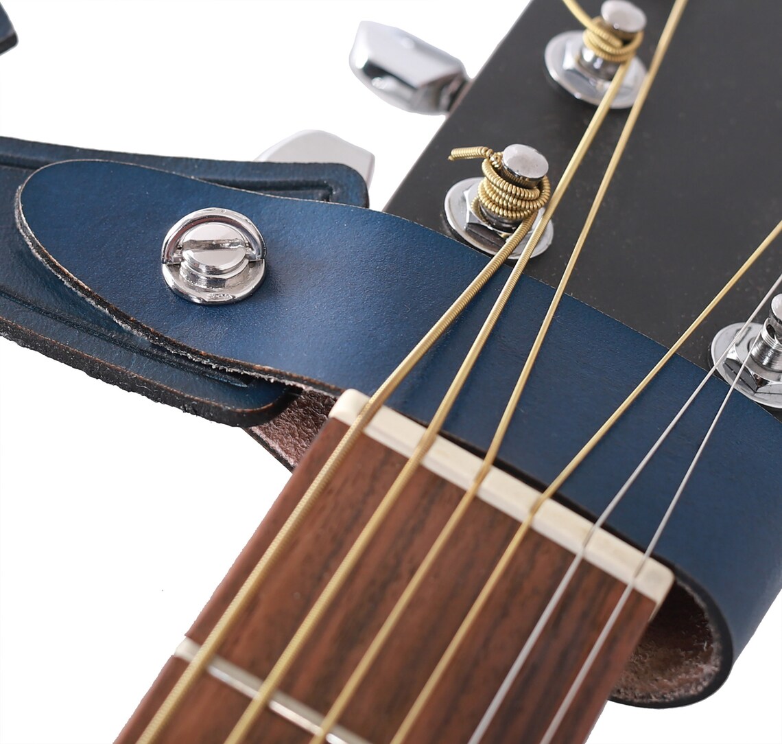 Leather Guitar Strap Button Leather Guitar Neck Strap Button Etsy