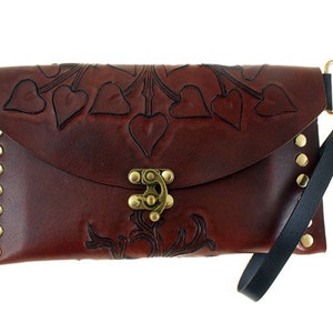 Wristlet wallet, clutch purse, leather wristlet, statement gift wife, wife christmas, tree of life clutch, tree of life purse, viking clutch