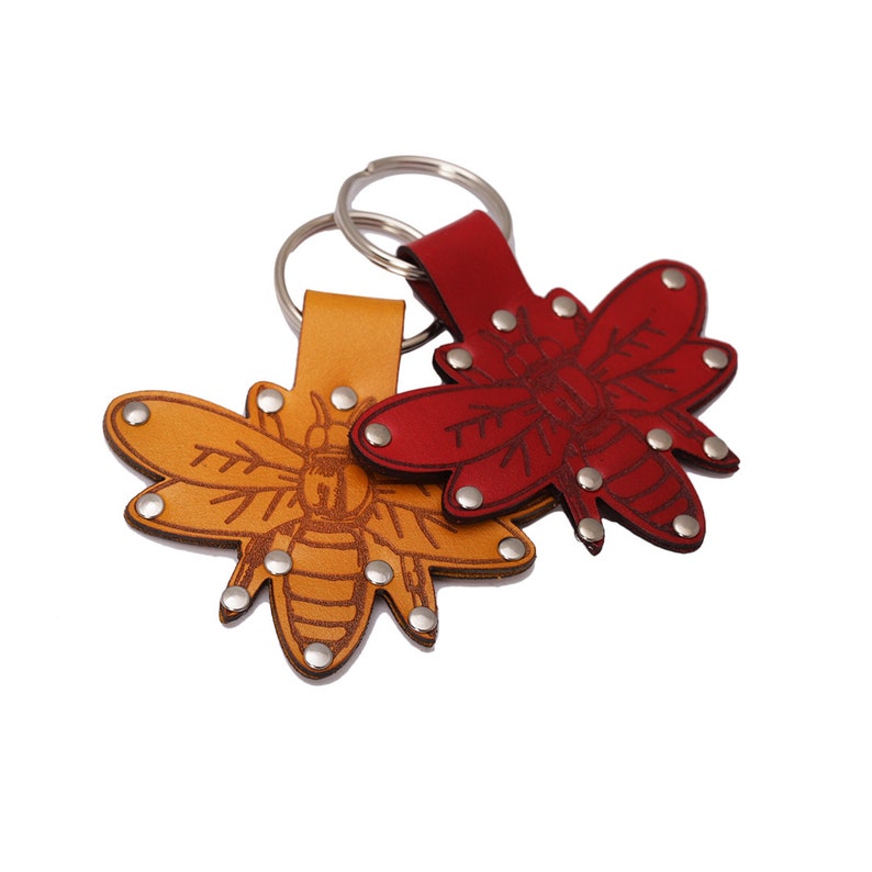 Bee Keychain Gold Bee Save the Bees Honeybee Queen Bee Etsy