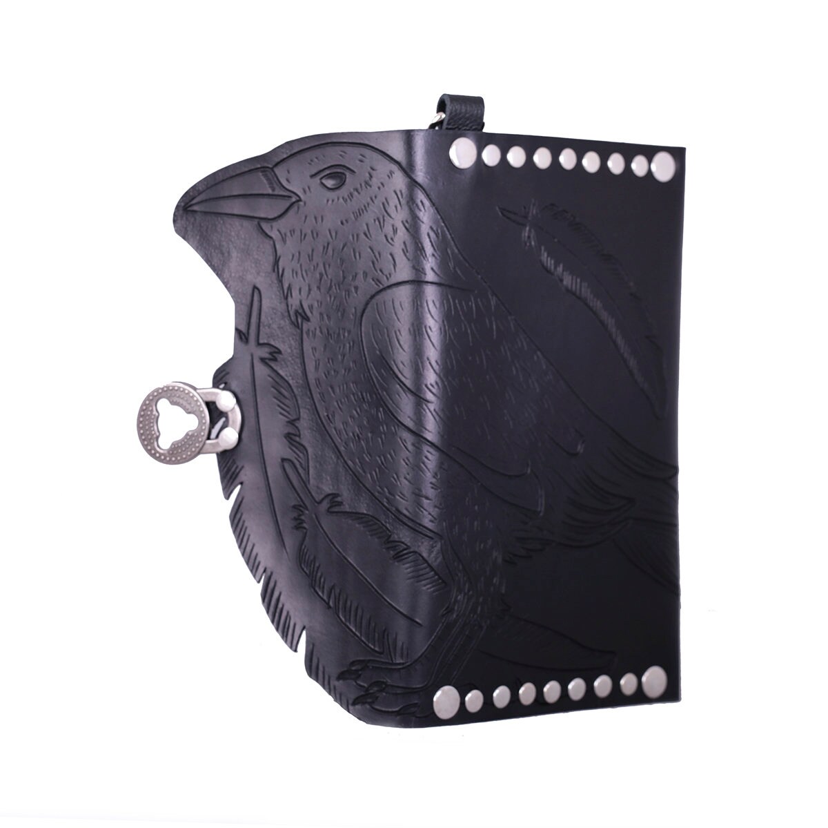 Gothic raven raven purse leather raven small clutch wallet Etsy