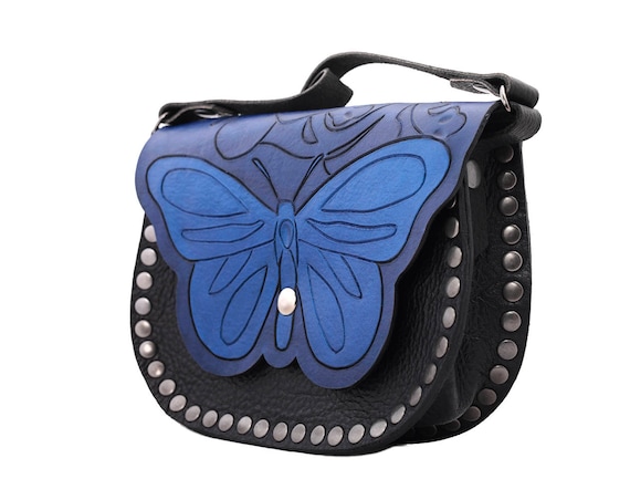 Blue butterfly purse sale