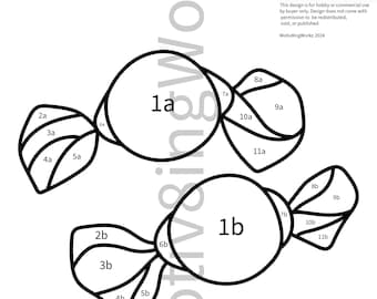 3 modelli di caramelle natalizie per progetti in vetro colorato