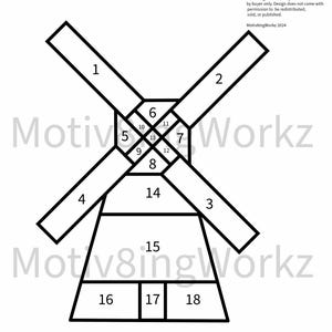 Windmill Pattern For Stained Glass Projects