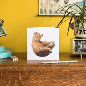 Yoga Bear Greetings Card