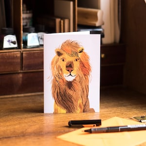 Courageous Lion Greetings Card