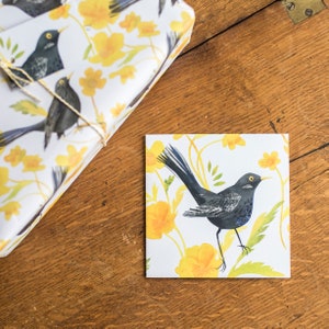 Blackbirds and Buttercups Luxury Gift Wrap Pack 100% Recycled Wrapping Paper image 7