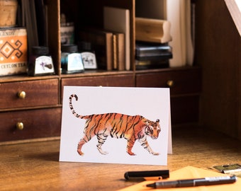 Tiger Bright Greetings Card