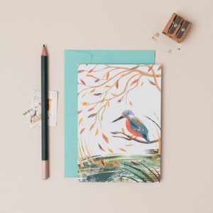 Kingfisher Pool Greetings Card / Note Card