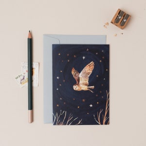 Carte de voeux / carte de correspondance Winter Sky