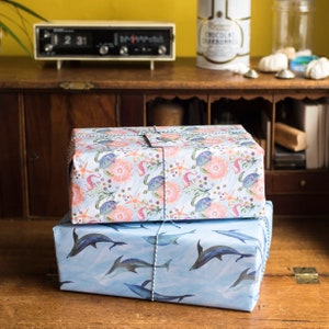 Dancing Dolphins Luxury Gift Wrap Pack 100% Recycled Wrapping Paper image 6