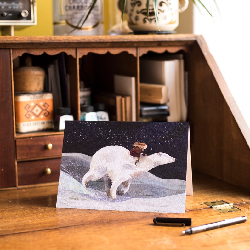 Carte de voeux Polar Night Ride image 1