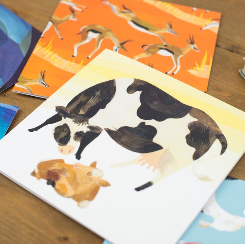 Mama Cow and Calf Greetings Card image 2