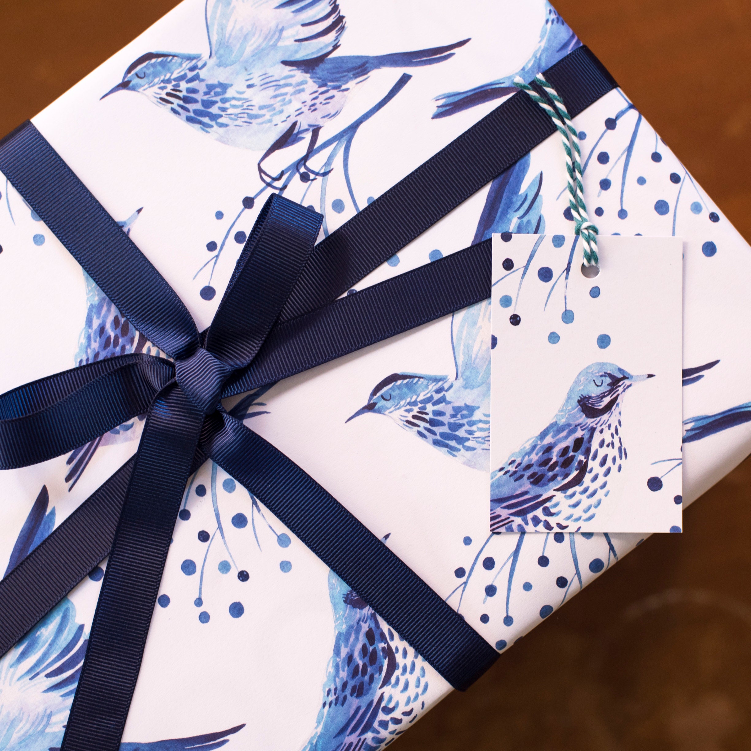 Christmas Geese luxury recycled wrapping paper | Kate Slater