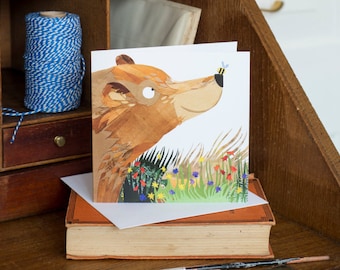 Bear and Bee greetings card