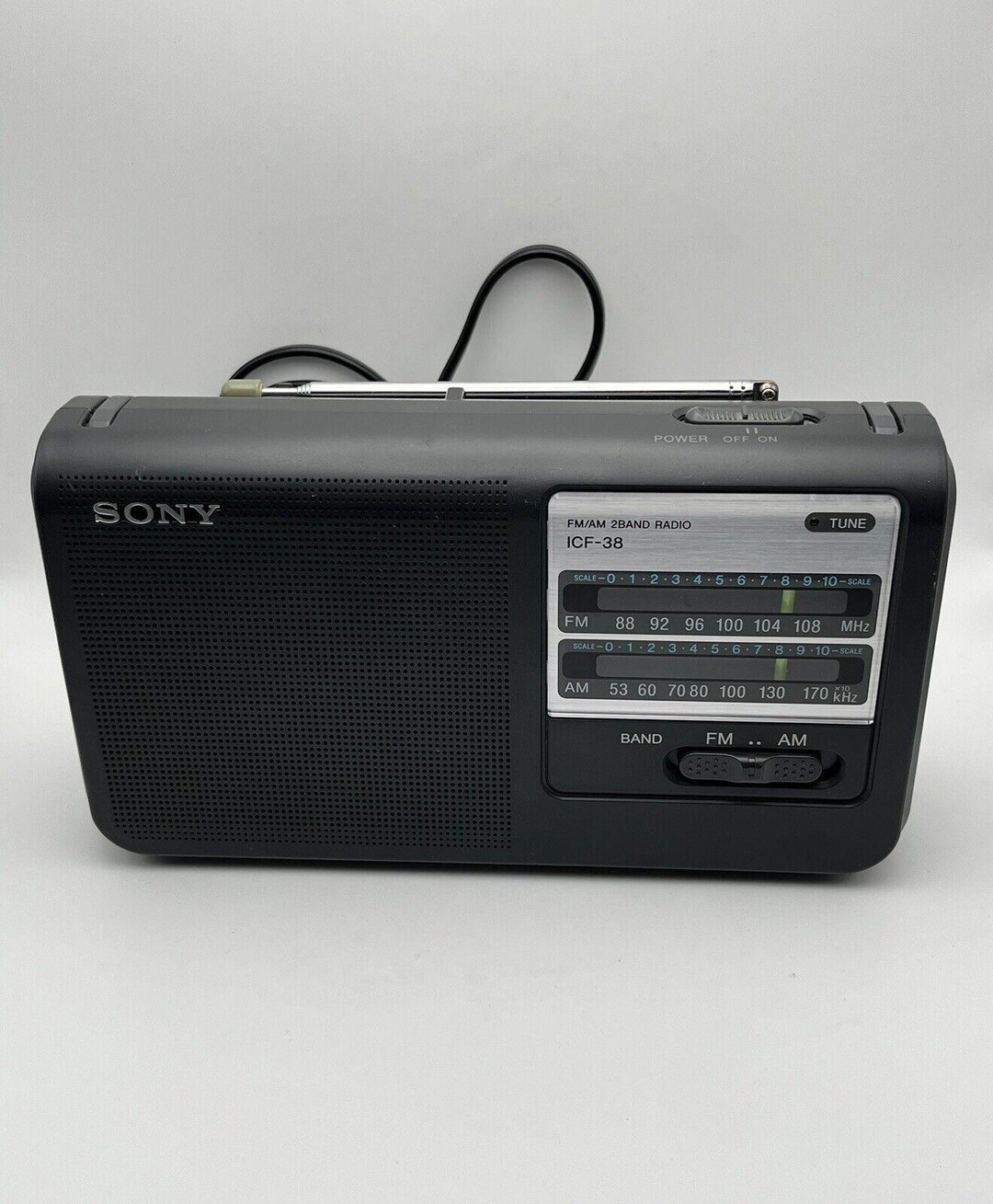 Vintage Sony ICF38 Portable AM/FM Radio 2007 Tested & Working W ...