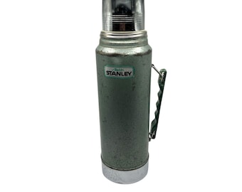 Termo Stanley Aladdin Green / Botella de vacío vintage de 1 cuarto de galón, fabricado en EE. UU., modelo A-944DH