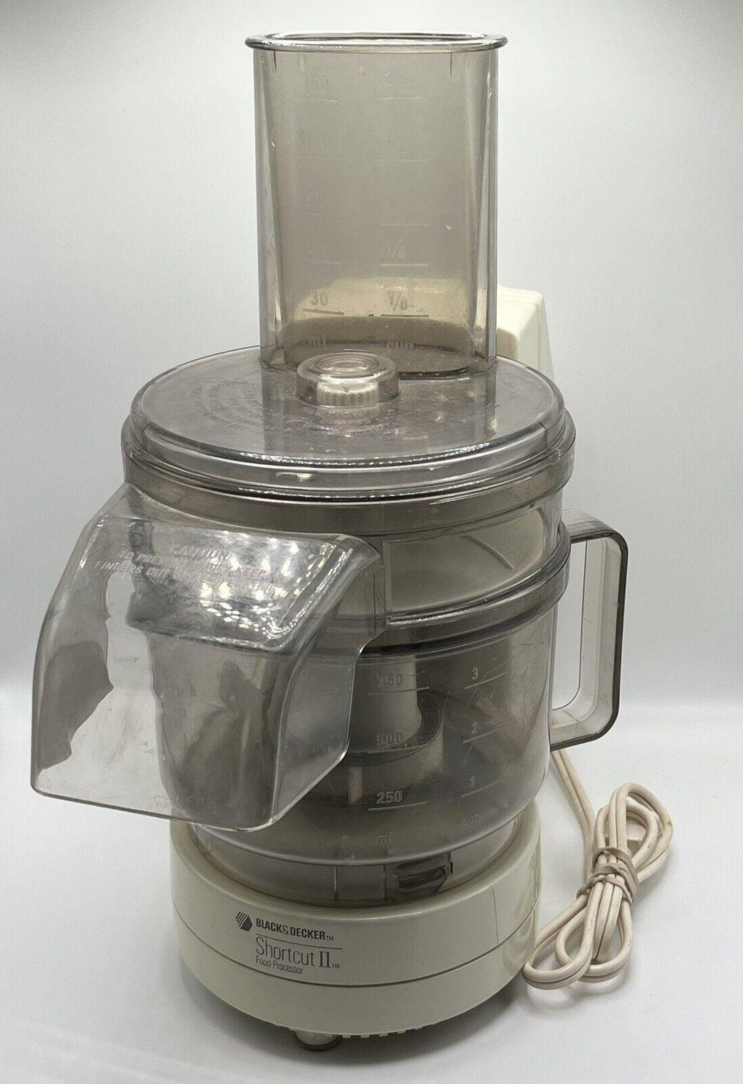 Tested Vintage Black &amp; Decker Shortcut II Food Processor CPF-20 White ...