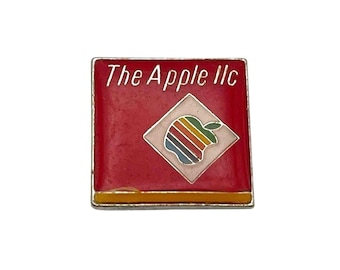 Vintage Retro Apple Rainbow Logo Enamel Pin - Collectible Apple