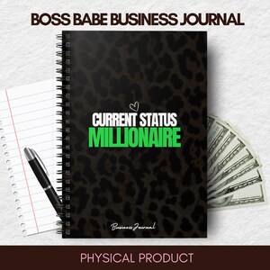 Motivational Boss Babe Business Notebook - Ruled Line, Business Planner Journal, Girl Boss Gift, Inspirational Notebook, Office Supplies