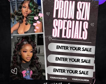 Prom Season Specials Flyer Template (Digital Download)