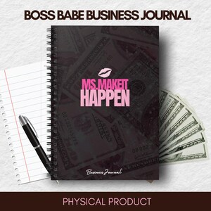 Motivational Boss Babe Business Planner | Ruled Line, Business Planner Journal, Girl Boss Gift, Inspirational Notebook, Office Supplies