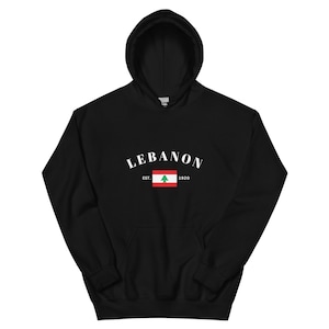 Lebanon Hoodie, Unisex Lebanon Sweatshirt, Lebanon Gift, Lebanon Souvenir, Lebanon Apparel, Perfect Gift for Lebanese