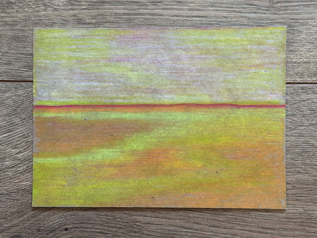 Colorful Prismacolor Abstract Landscape - Etsy