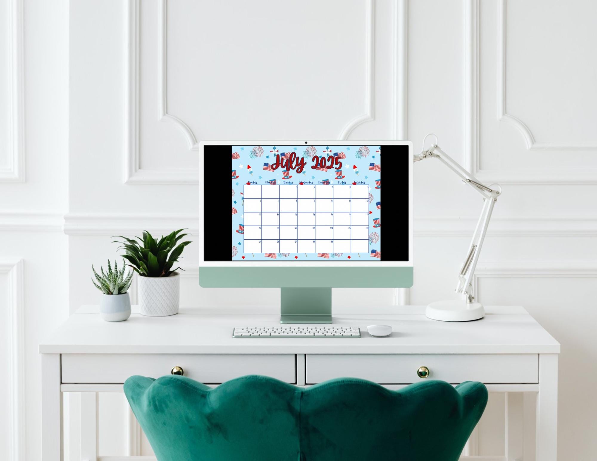 July 2025 Digital Calendar - Etsy