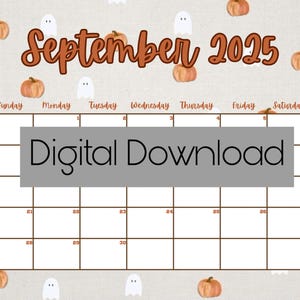 September 2025 Digital Calendar