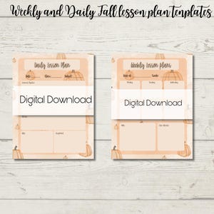 Fall Aesthetic Weekly and Daily Lesson Plan Template