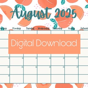 August 2025 Digital Calendar