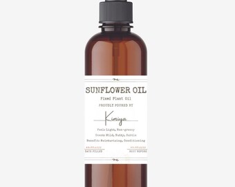 High-Oleic Sunflower Oil 100% Pure – Hydrating & Lightweight for Skin Care, Hair Care, and DIY