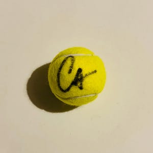 Carlos Alcaraz Wimbledon Tennis Ball Autographed With COA