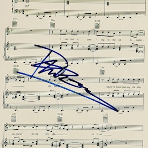 Phil Collins Autographed Sheet Music With COA