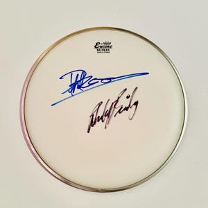 Phil Collins & Philip Bailey Autographed Drum Head With COA