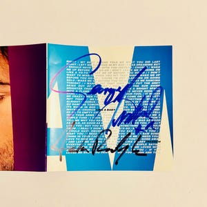 George Michael & Andrew Ridgeley CD Inner Pouch Photo Autographed With COA