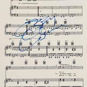 Ozzy Osbourne signierte Notenblatt mit Echtheitszertifikat