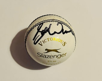 Shane Warne Autographed Cricket Ball With COA