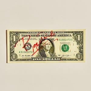 Roger Waters Autographed 1 Dollar Bill Note Money With COA