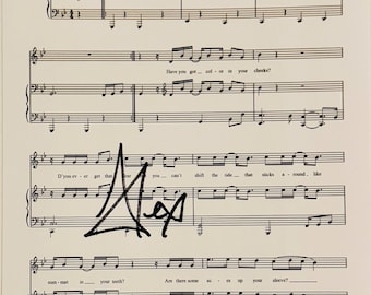 Alex Turner Autographed Sheet Music With COA