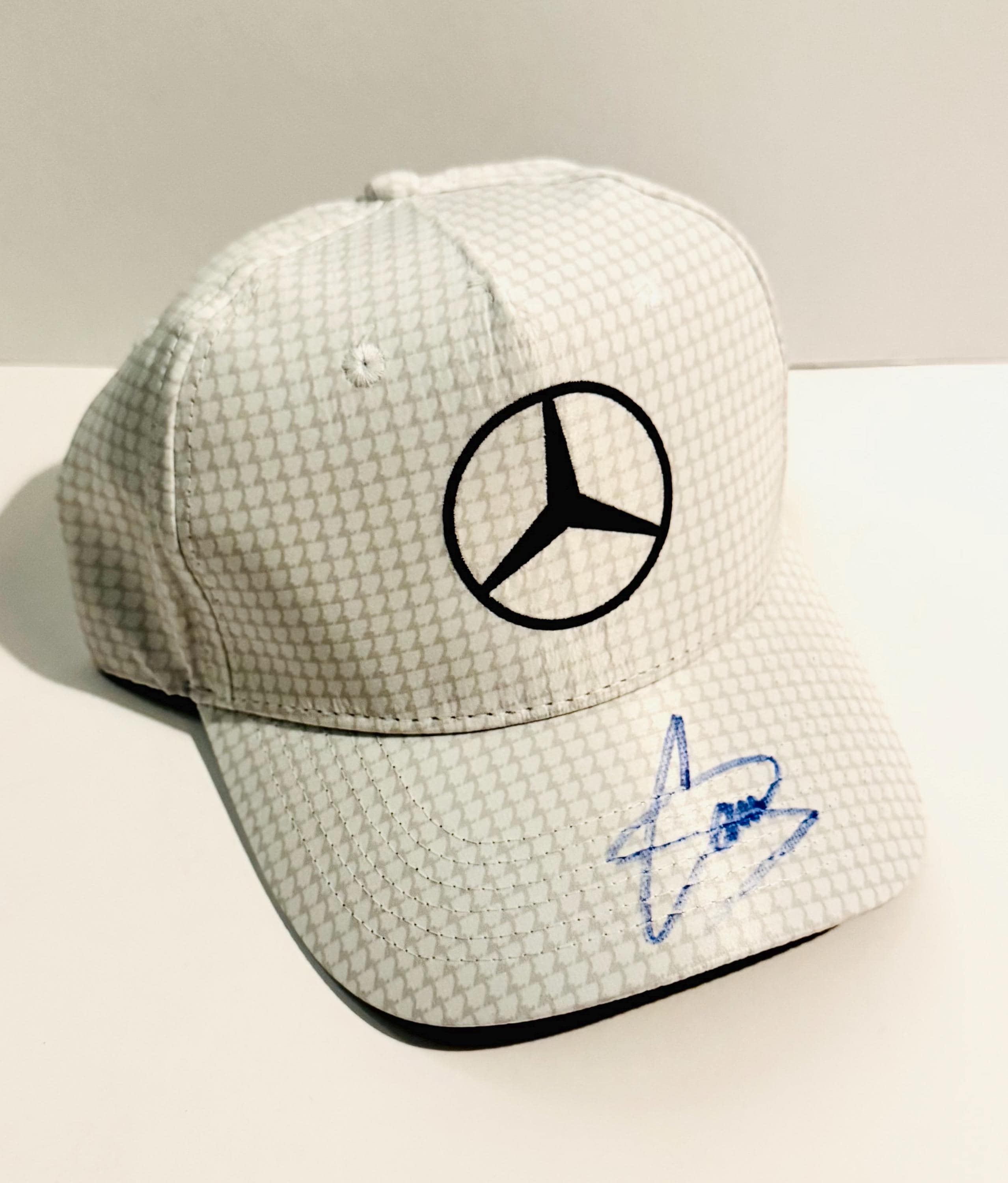 Lewis Hamilton Hand Signed F1 White Mercedes Cap With Certificate