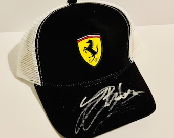シャルル・ルクレール F1 直筆サイン入りフェラーリキャップ（COA付き