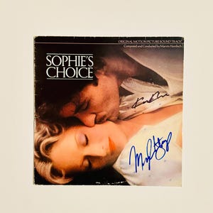 Sophie&#39;s Choice Film Soundtrack Vinyl Cover Autographed By Meryl Streep & Kevin Kline With COA