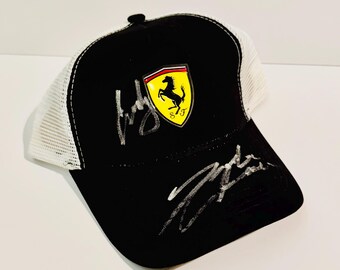 シャルル・ルクレール F1 直筆サイン入りフェラーリキャップ（COA付き