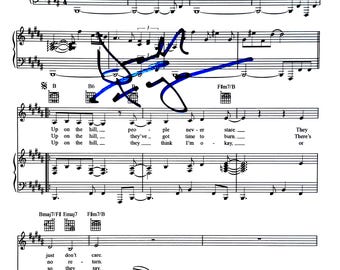 Donald Fagen Hand Signed Sheet Music with Certificate of Authenticity