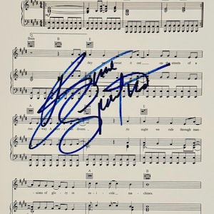 Bruce Springsteen Sheet Music Autographed With COA