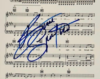 Bruce Springsteen Sheet Music Autographed With COA