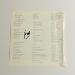 Bono Autographed Vinyl Inner Pouch With COA
