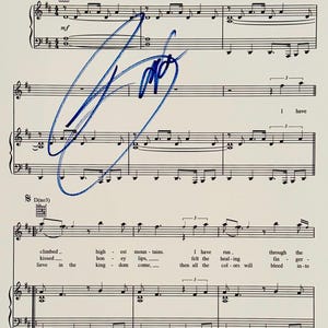 Bono U2 Autographed Sheet Music With COA