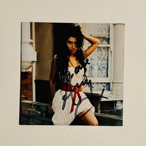 Amy Winehouse CD Inner Pouch Photo Autographed With COA